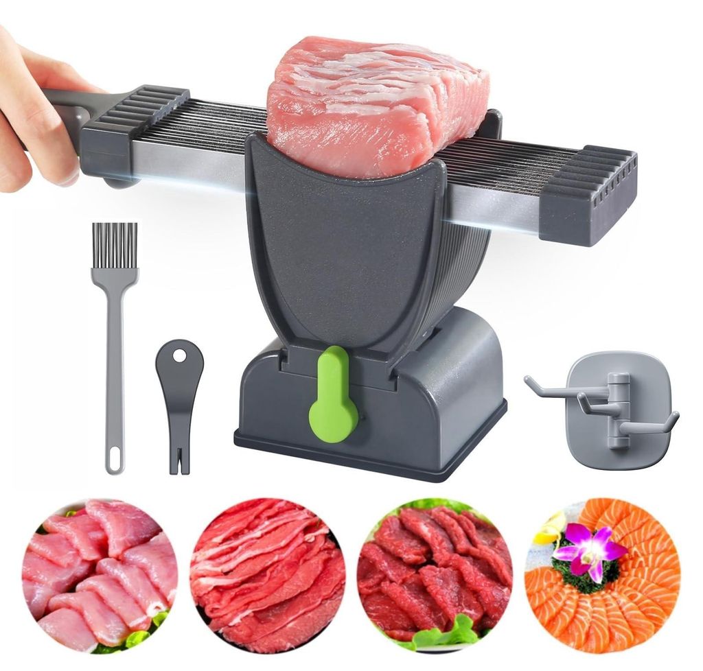 Vlees snijmachine, roestvrij staal, handmatig instelbare Productafbeelding 