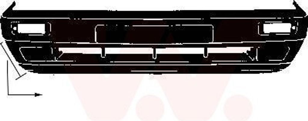 VAN WEZEL Stoßstange Stoßfänger für VW GOLF II (19E, 1G1) Glatt Schwarz 5813572