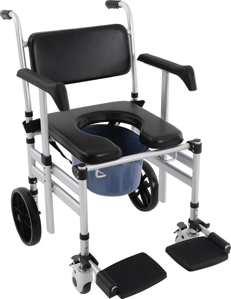 Siège de douche réglable en hauteur avec design pliable et assise en U