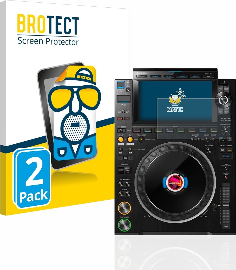 2x BROTECT Schutzfolie für Pioneer CDJ 3000 Displayschutz Displayschutzfolie Folie Matt Entspiegelungsfolie