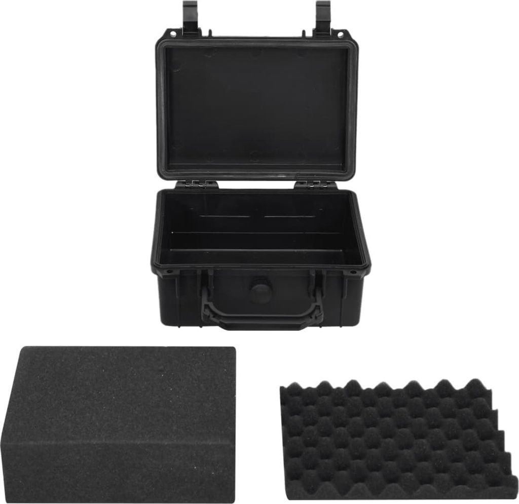 vidaXL Przenośna walizka transportowa czarna 24x19x11 cm PP Zdjęcie produktu 
