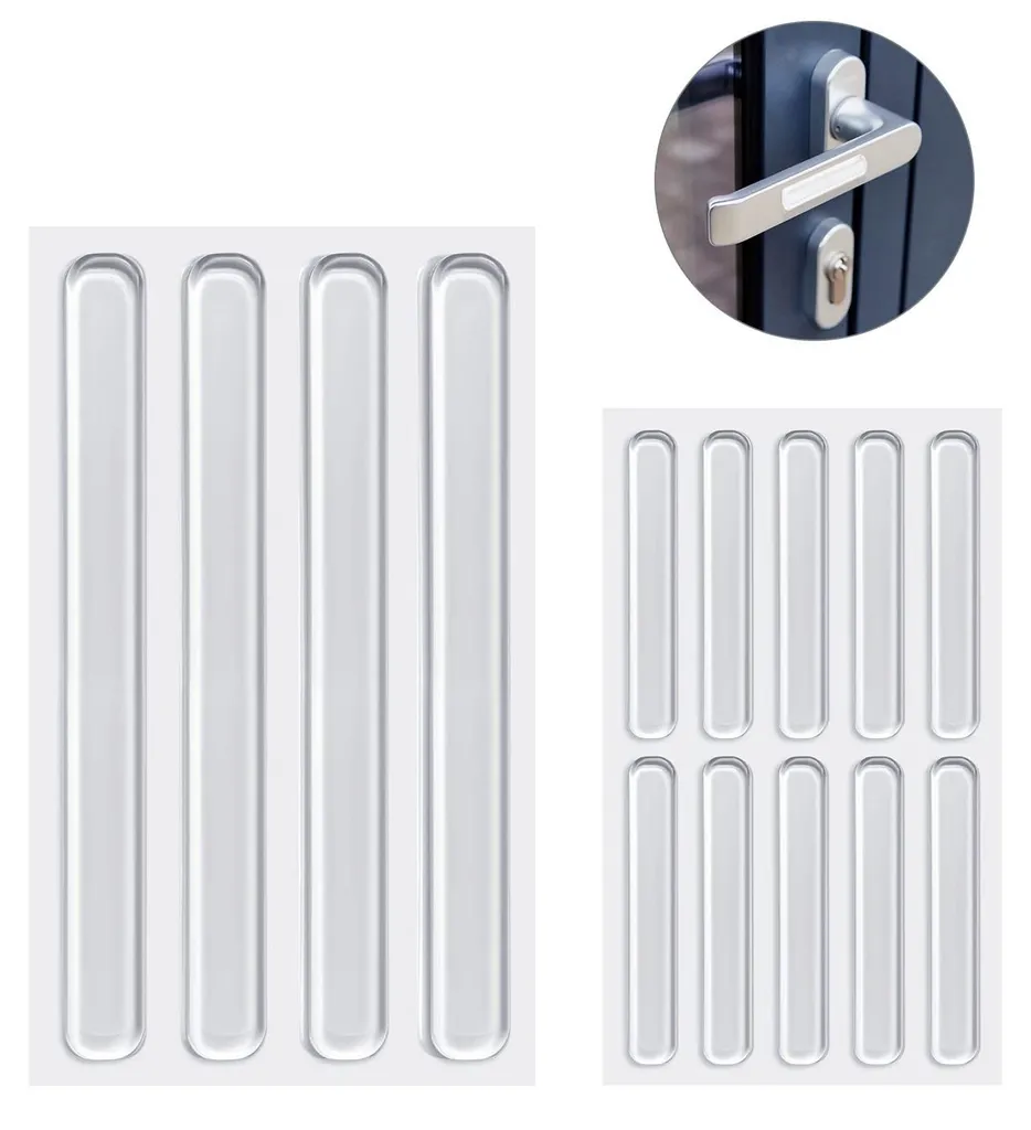 14 Coussinets Élastiques Transparents - Butées Adhésives pour Meubles