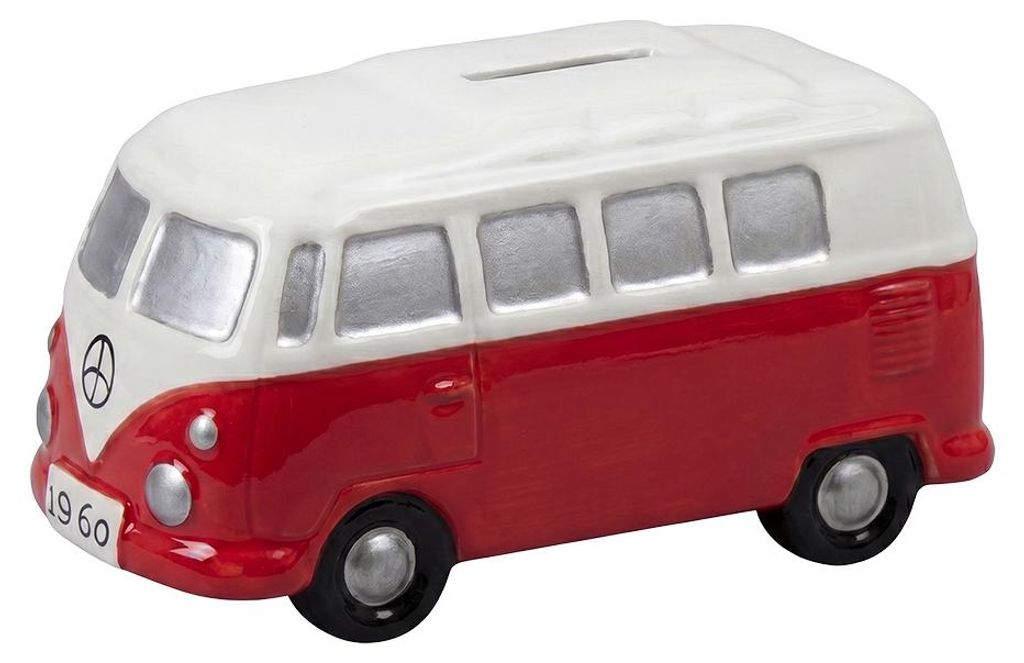 Clayre & Eef Spardosen Bus Rot Keramik Produktbild 