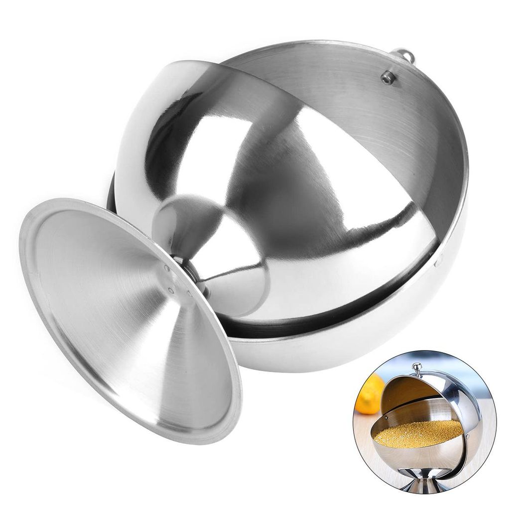 2er-Pack Zuckerdose aus Edelstahl mit Rolldeckel, Zuckerwürfelhalter, Bonbonglas, Kekse, Pfefferminzhalter, Schüssel für Küche zu Hause,Büro,P...