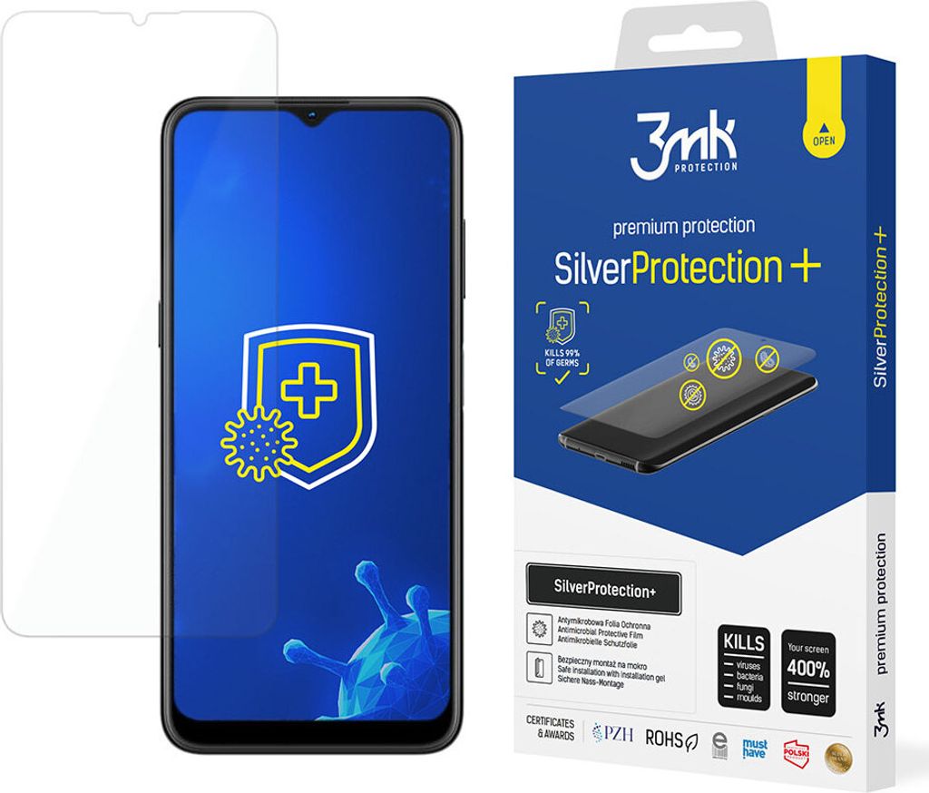 3mk Display Antimikrobielle Schutzfolie SilverProtection+ für Nokia G11/G21 0,21mm Self-Heal