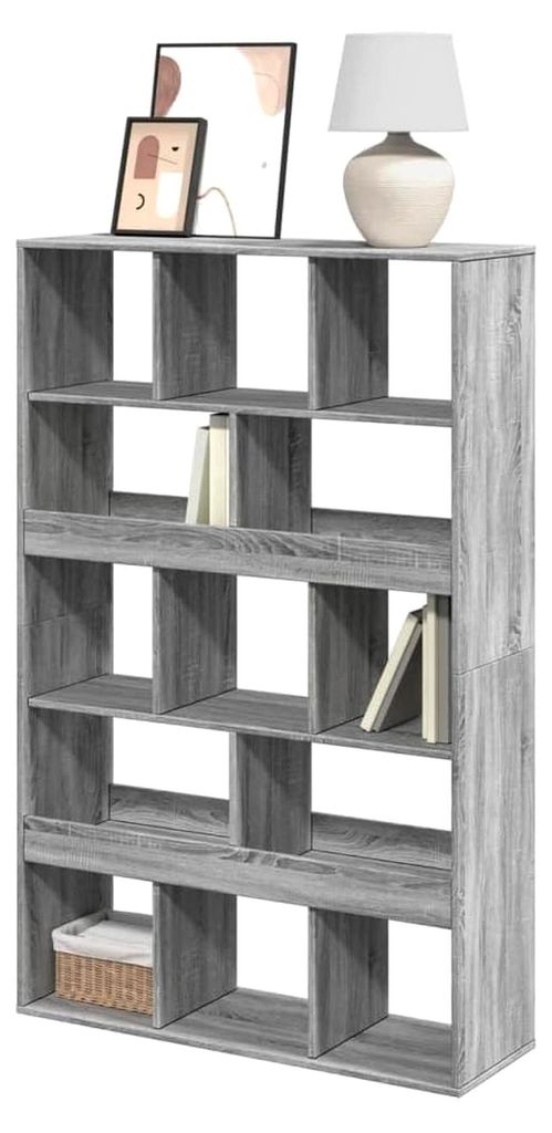 Möbel, Regale, Bücherregale und Standregale, Bücherregal, Grau, Sonoma, 100 x 33 x 156,5 cm, Holzwerkstoff