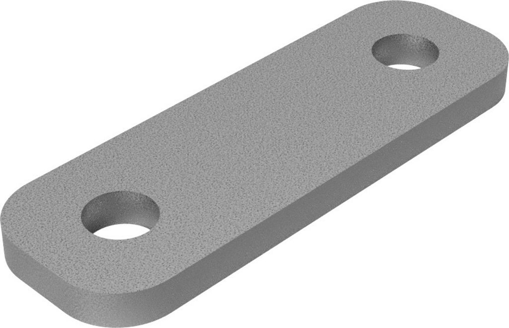 Klemmplatte Montageplatte für Bügelschrauben M10 verzinkt SUPROD, LW 51 mm