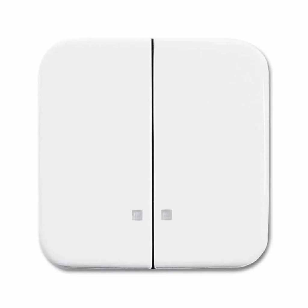 Interrupteur de Balisage Busch-Jaeger 2 Touches Blanc pour Couloirs