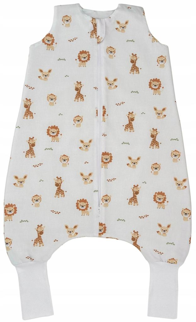 Gefütterter Babyschlafsack mit Füßen und Socken 1.0 TOG 100% Baumwolle M 92-104