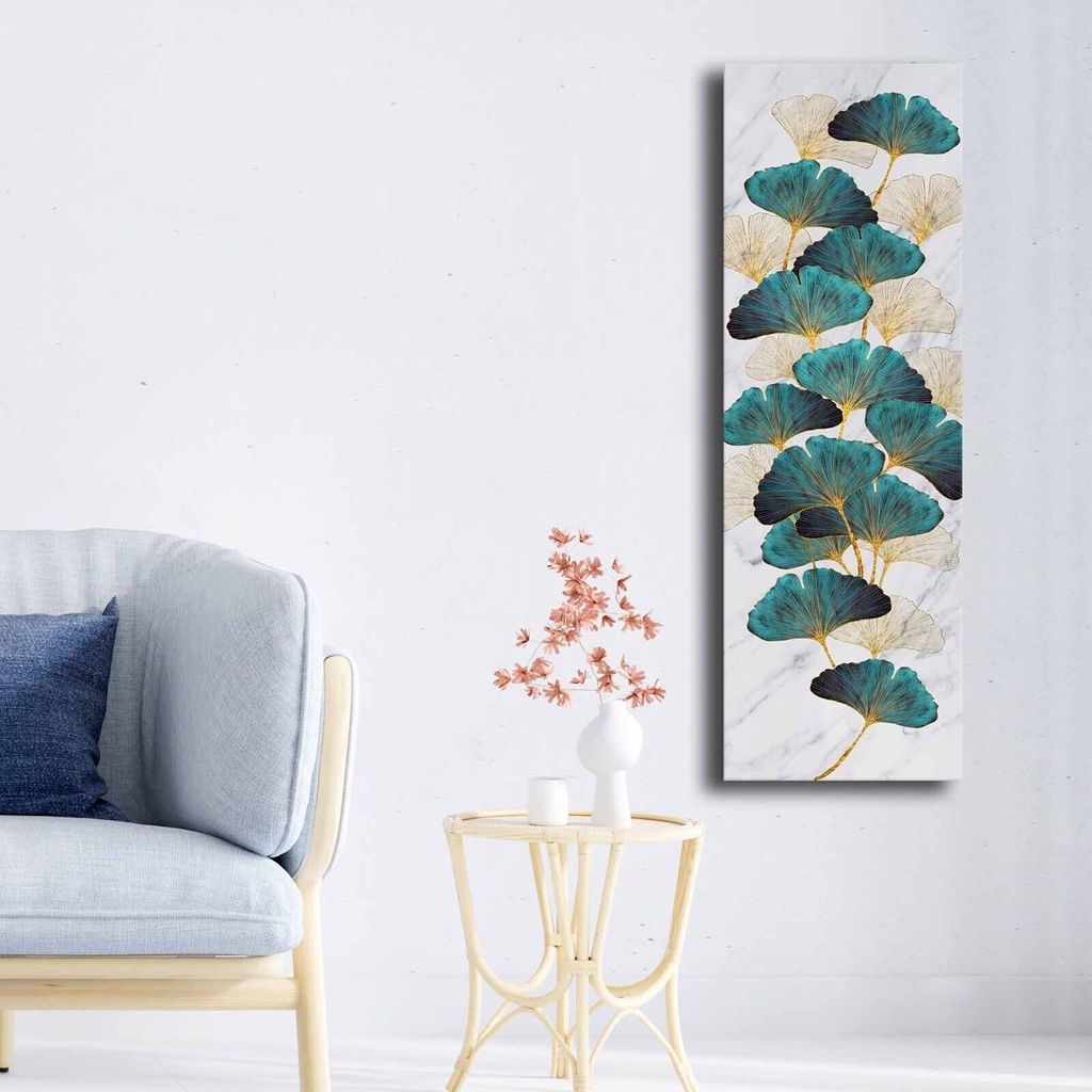 Wallity, 3090NISC-005, Dekorative Leinwandmalerei, 100 % LEINWAND (Stärke: 2,8 mm), Gold, 30 x 90 cm