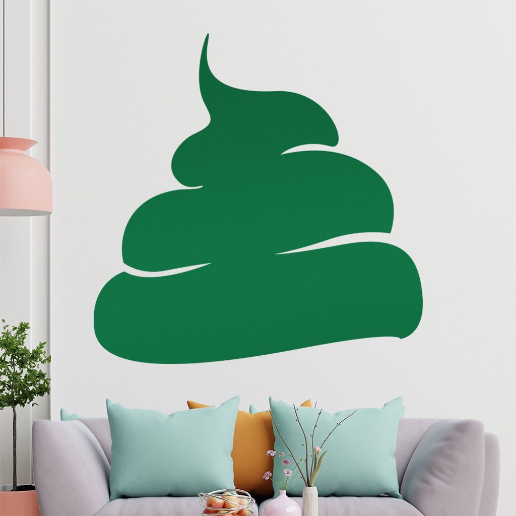 KIWISTAR Scheißhaufen - Shit Poop Kacke Hundehaufen Kot Wandtattoo in 6 Größen - Wandaufkleber Wall Sticker - Dekoration, Küche, Wohnzimmer, Sc...