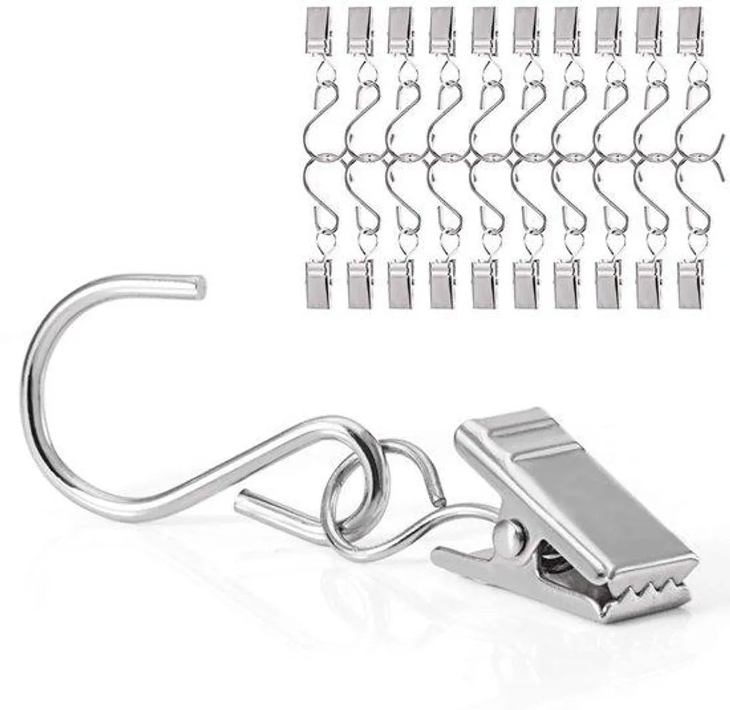 Crochets de fixation pour cabine de douche argentés lot de 40 pièces