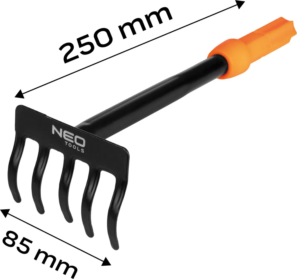 Rastrello Manuale Compatto NEO TOOLS 6 Denti - Acciaio Alta Qualità - 2