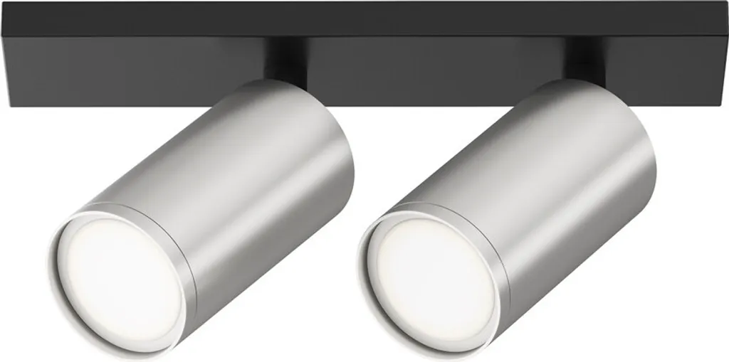 Plafonnier Orientable Maytoni FOCUS S Noir Argent pour Zones Sombres