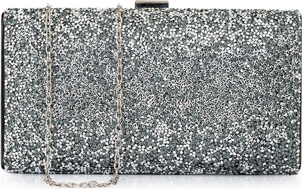 Schwarz Damen Strass Abend Clutch Tasche Hochzeit Geldbörse Braut Prom Handtasche Partytasche
