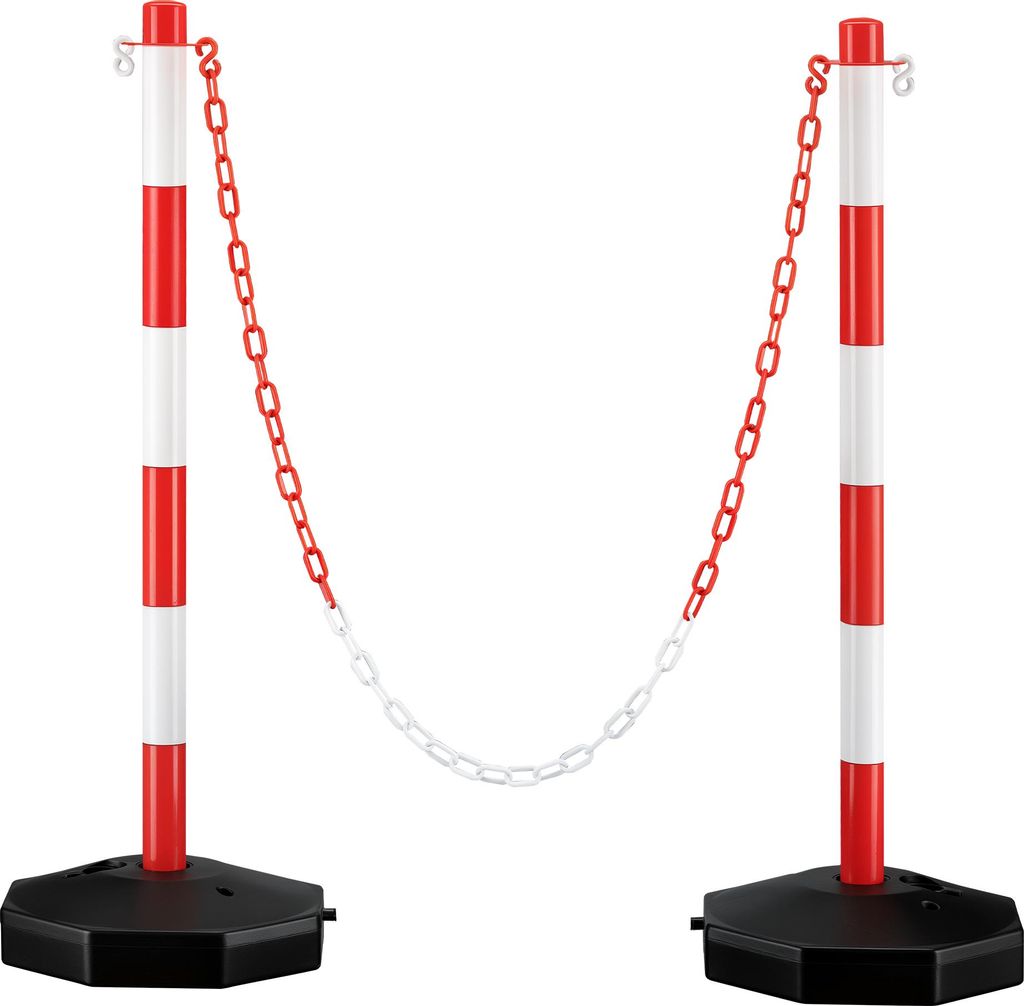 Wiltec 2x Poteau de balisage 1,2 kg 4 Chaînes de Image du produit 