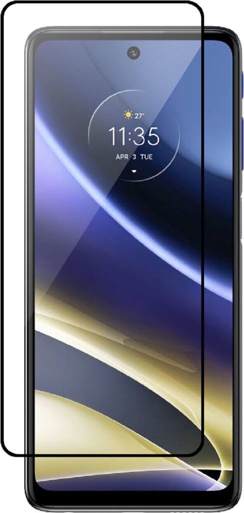 3x Schutzglas 5D Schutz Glas kompatibel mit MOTOROLA MOTO G53 Curved Schutz Folie Vollständig Klebend und Abdeckung