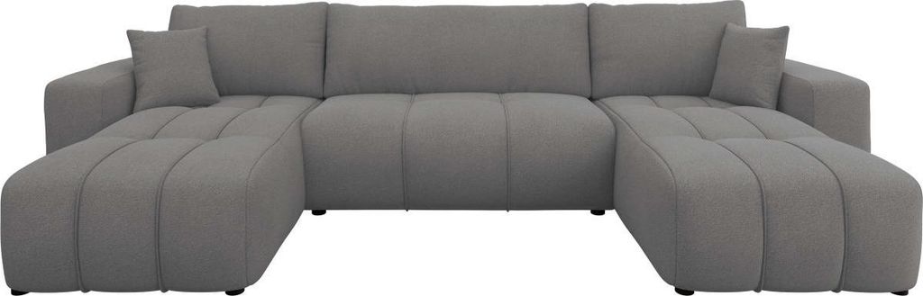 MIRJAN24 Wohnlandschaft Furyn U, Eckouch mit Bettkasten und Schlaffunktion, U-Form (Farbe: Velo 635)