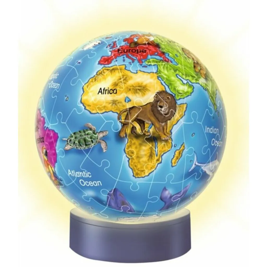 Puzzle globe 3D Ravensburger 72 pièces : la solution pour une veilleuse zen - 2