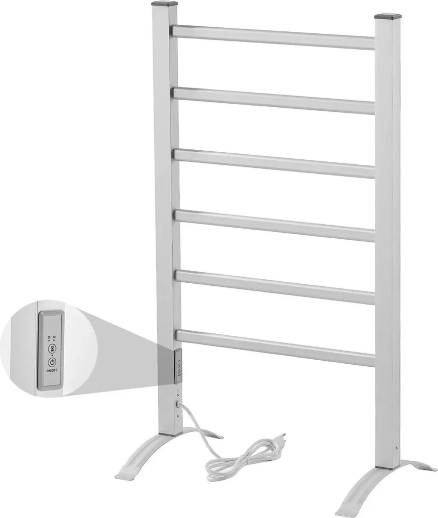 Termoarredo Elettrico Bagno Design Inox - Timer Digitale Integrato