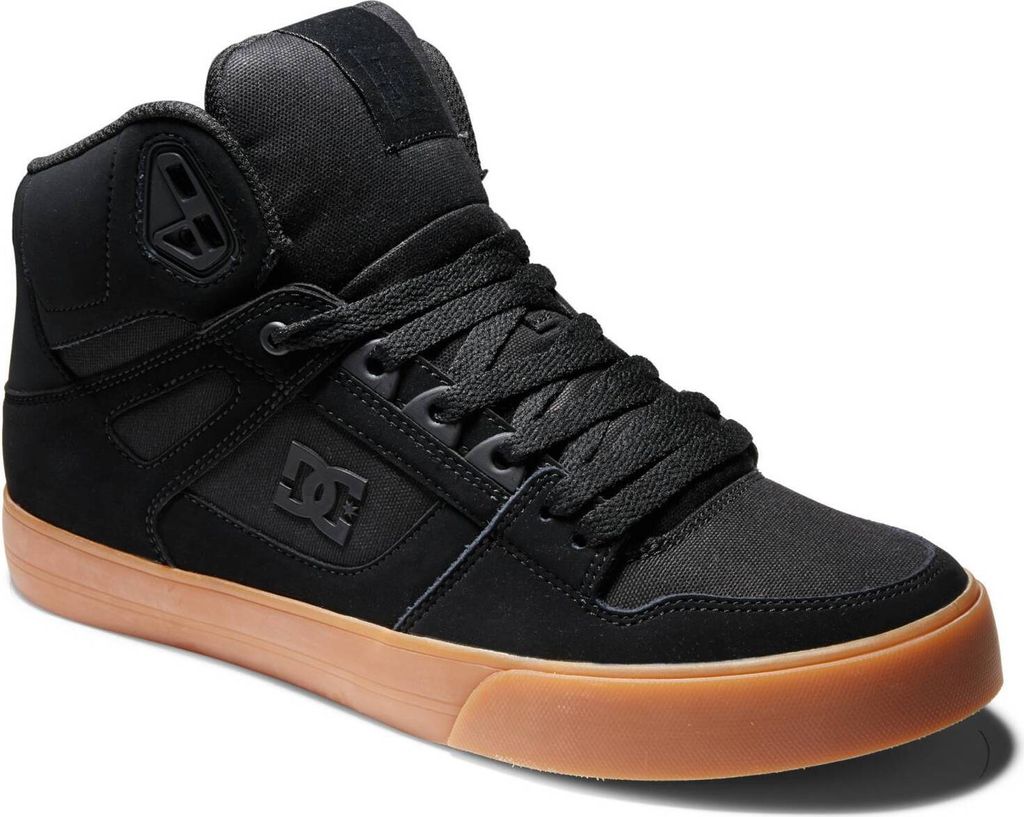 DC Shoes Pure Hi Top WC Herren Schnürung Leder Turnschuhe Schwarz – 11 Großbritannien - 46 EU - 12 US / Schwarz
