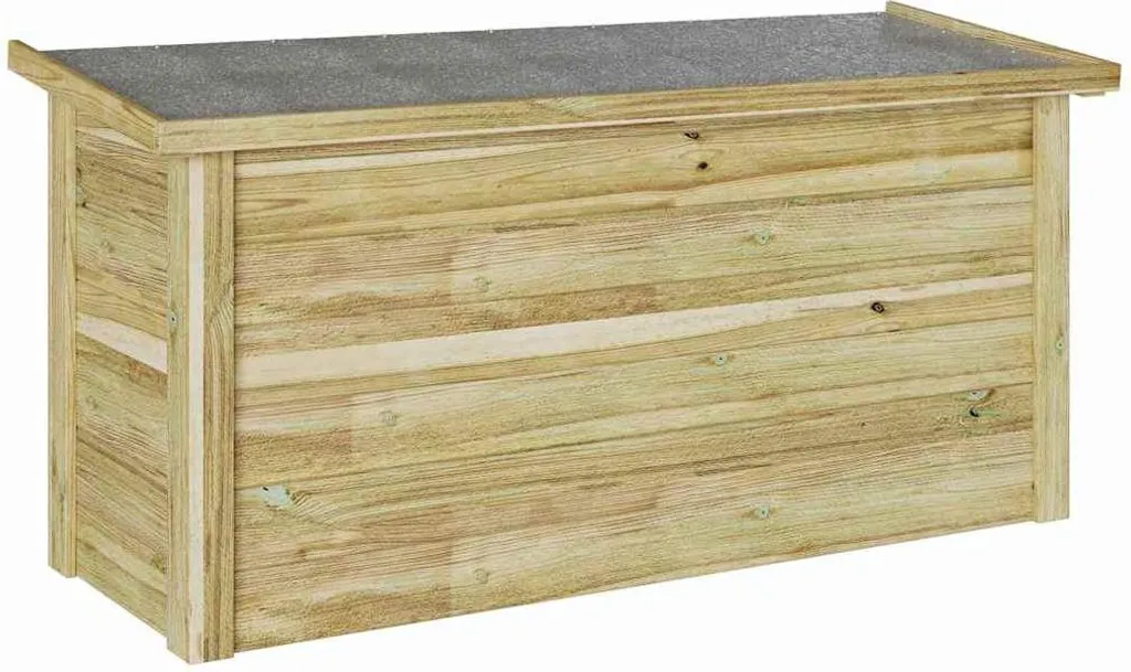 vidaXL Scatola portaoggetti con contenitore Marrone 119 x 44,5 x 58 cm