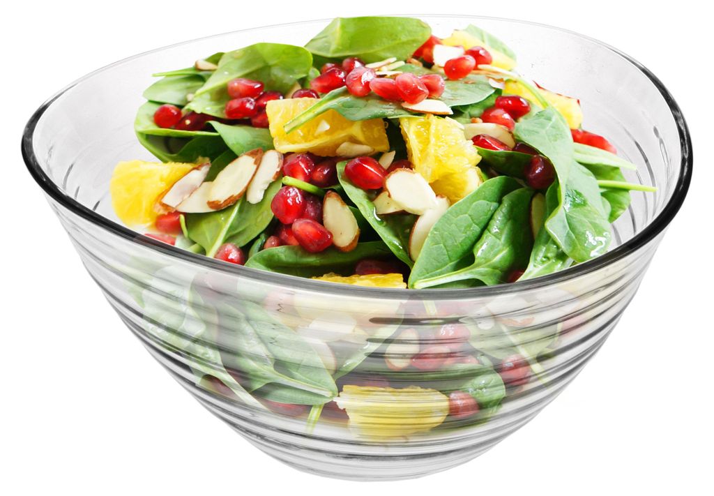 PLATINUX Salatschüssel aus Glas Obstschale Dreieckschale 2L Produktbild 