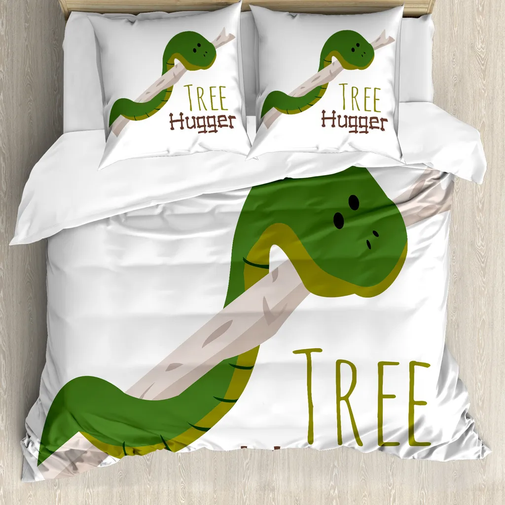 Housse de couette pour allergiques motif serpent marin 200x200 cm