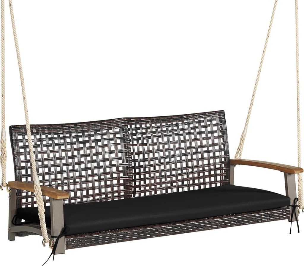 Banc à Bascule pour Balcon et Jardin en Résine avec Assise Confortable