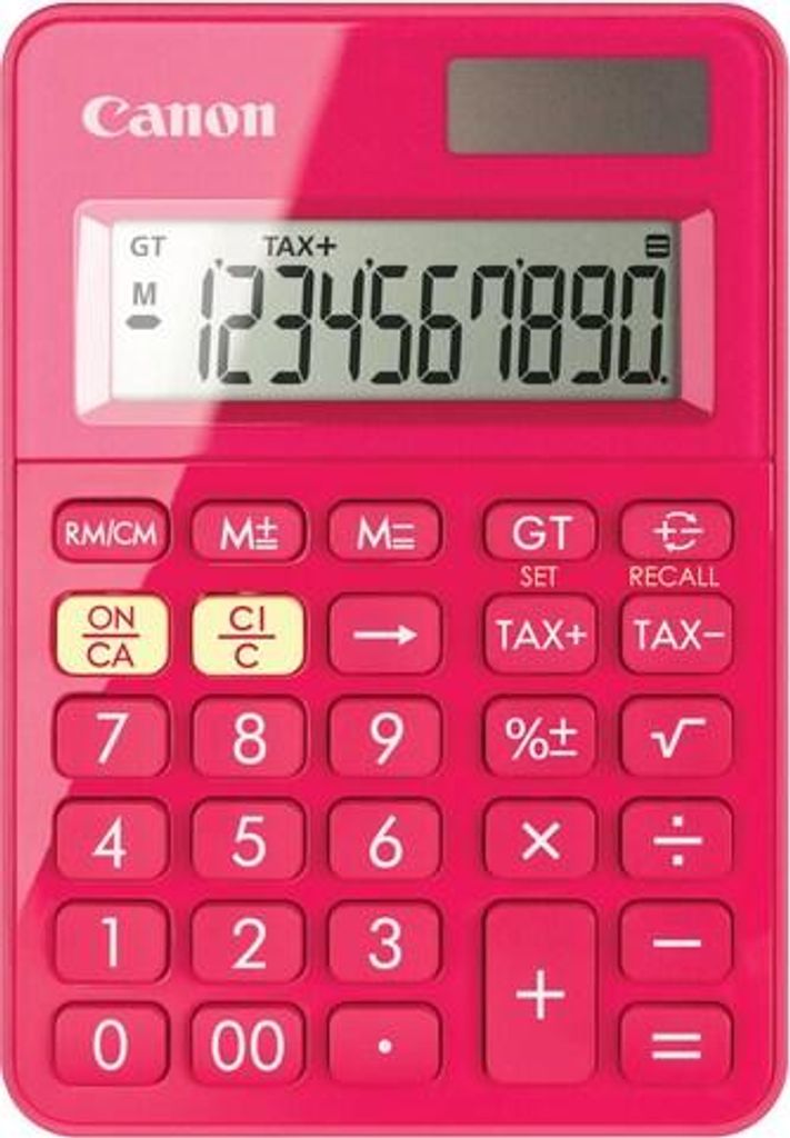Canon Taschenrechner LS-100 KBPK Pink, 10 Stellen, Solar/Batterie