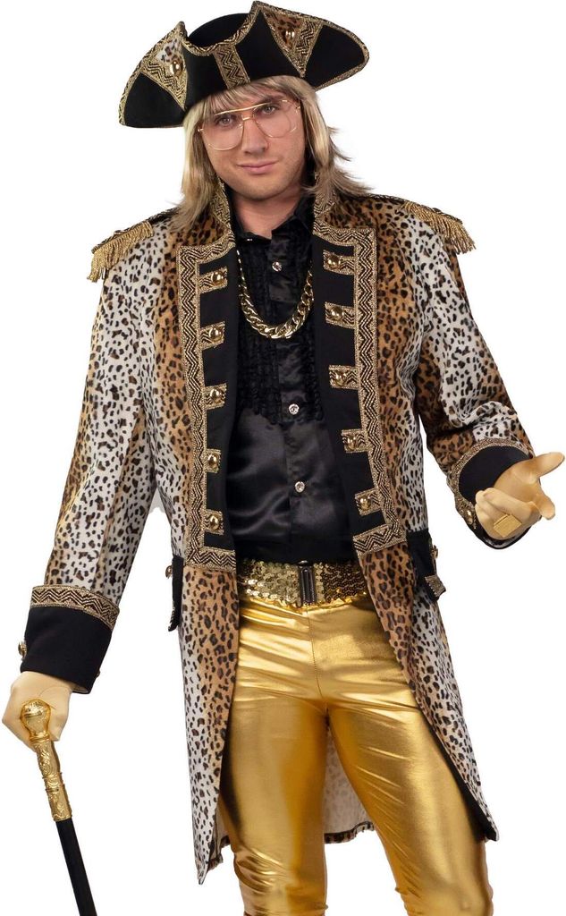 Jacke Leo Gehrock Leopard Leoprint Katze Herren Karneval Produktbild 
