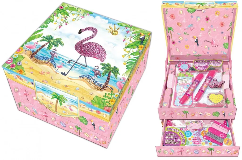 Pecoware Set Tiroir Flamant Rose 178FM 75387 - Coffret de Rangement