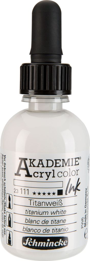 Schmincke Akademie Acryl color Ink 50ml Titanweiß 23111024