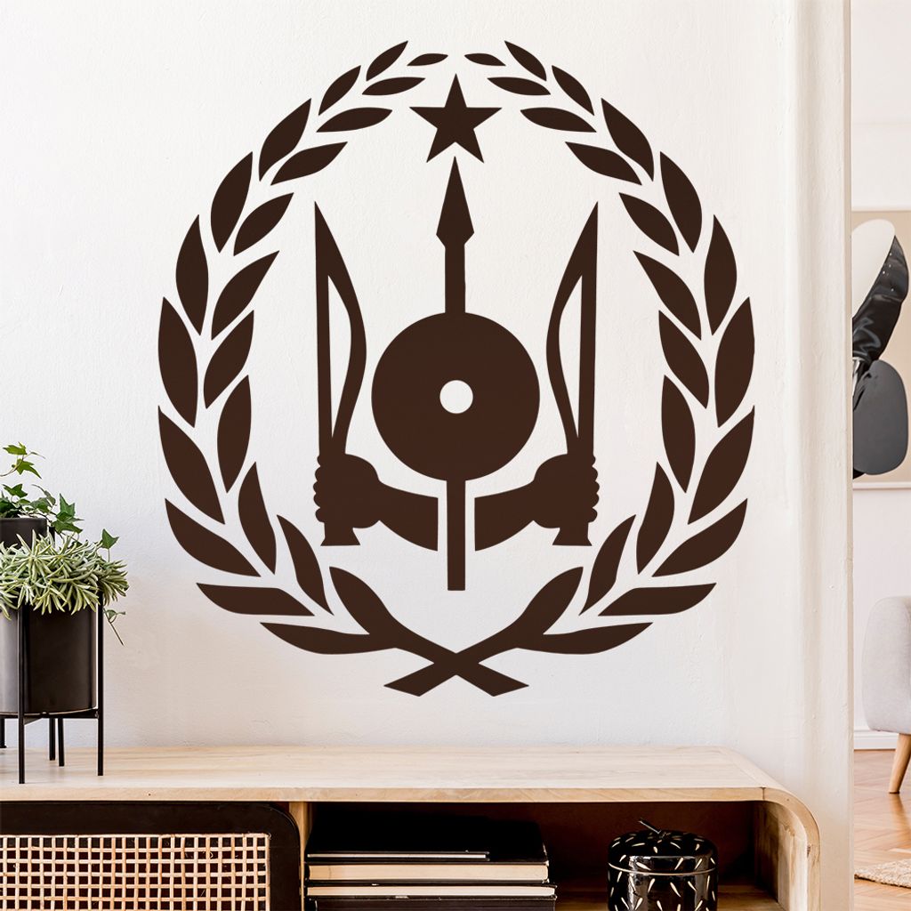 Dschibuti Wappen Wandtattoo Wandaufkleber Wall Sticker - Dekoration, Küche, Wohnzimmer, Schlafzimmer, Badezimmer