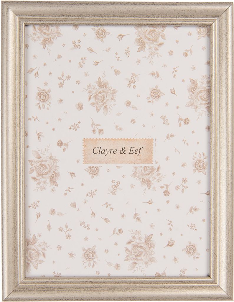 Clayre & Eef Bilderrahmen 13x18 cm Silberfarbig MDF