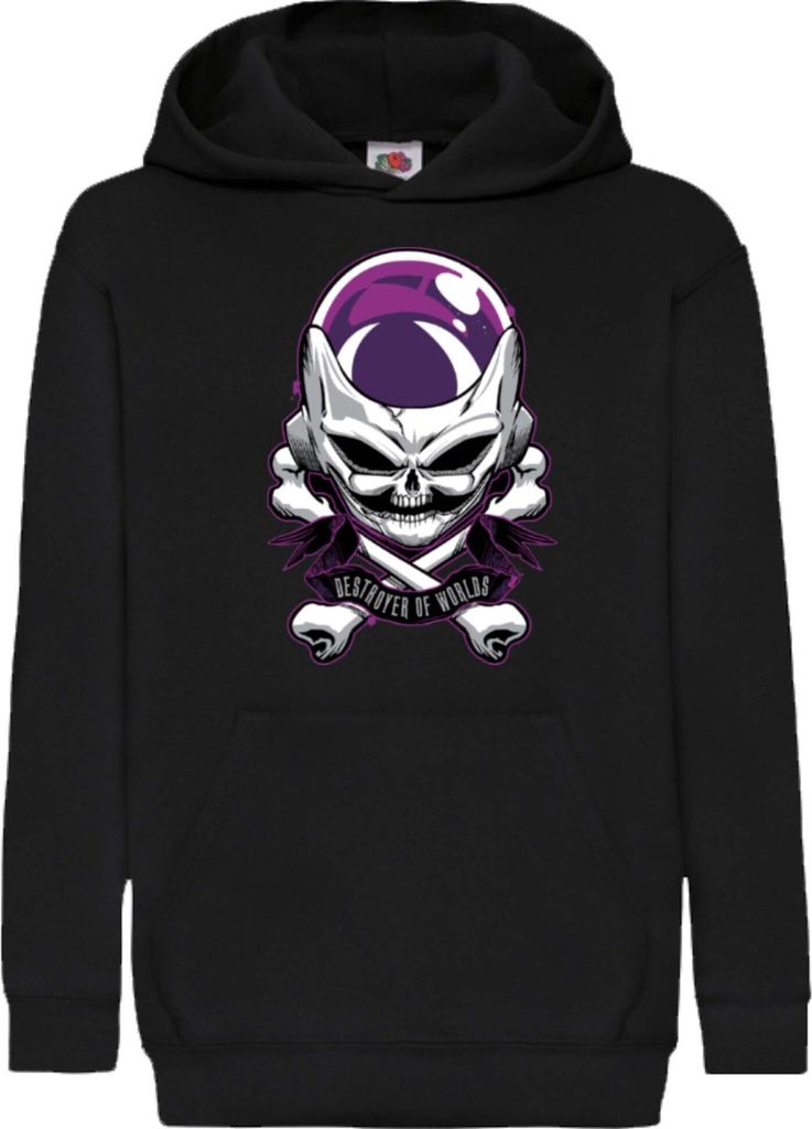 Kinder Kapuzenpullover Dragon Anime Manga Ball Z Frieza 01, 9-11 Jahr - 140 / Schwarz