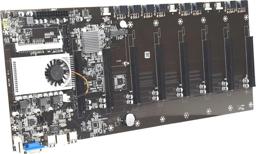 Carte Mère BRAINZAP Intel HM77 BTC-T37 avec CPU Intégré pour Minage BTC