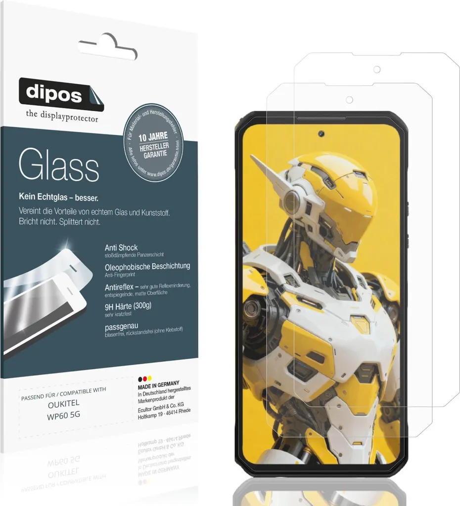 2x Pellicola OUKITEL WP60 5G: Protezione Vetro Flessibile 9H Opaco