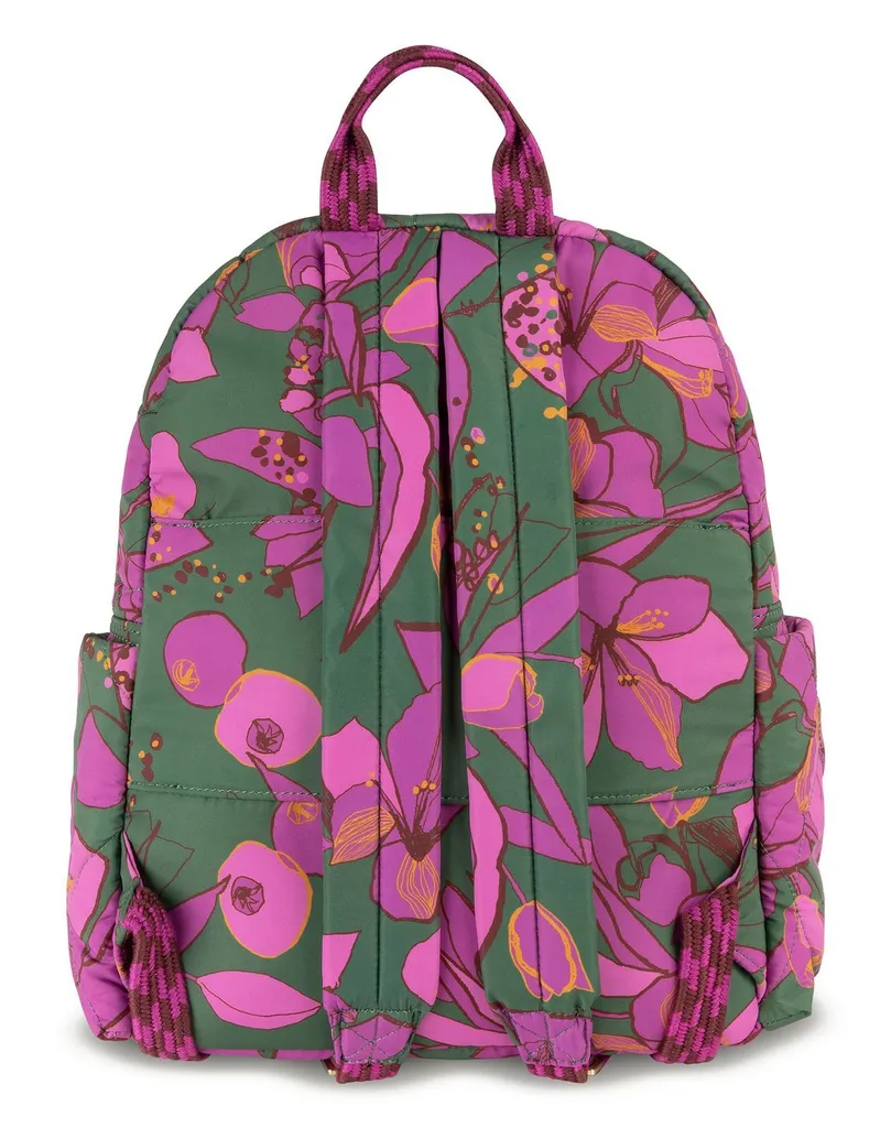 Oilily Beau Backpack sac à dos ordinateur portable vert forêt à fleurs - 4