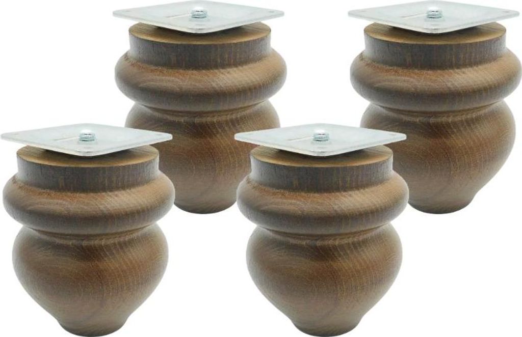 Hochwertige Nussbaum-finish Möbelbeine aus Buchenholz – 9 Produktbild 
