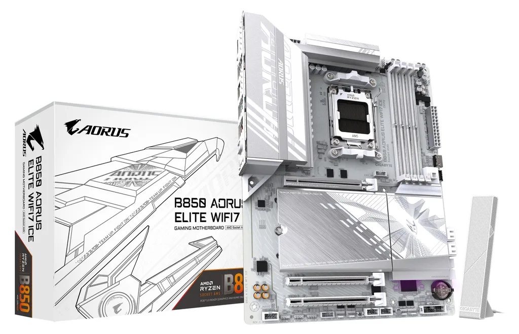 Carte mère Gigabyte B850 A Elite WF7 ICE Socket AM5 DDR5 Format ATX