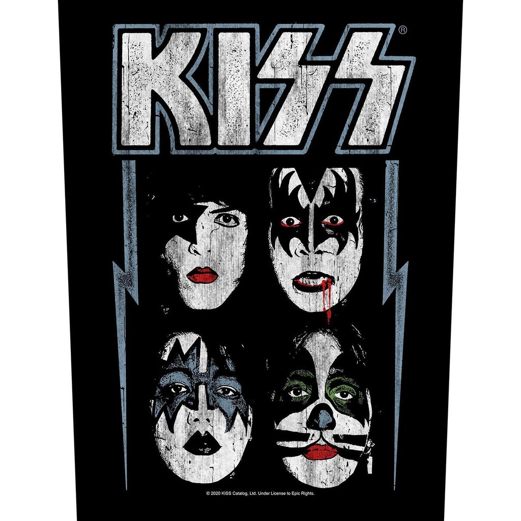 Kiss - Gesichter - Patch RO5011 (Einheitsgröße) (Schwarz)