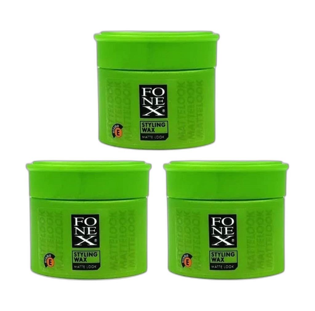 Fonex Matte Look Haarstyling Wax matt 100 ml 3er Set Produktbild 