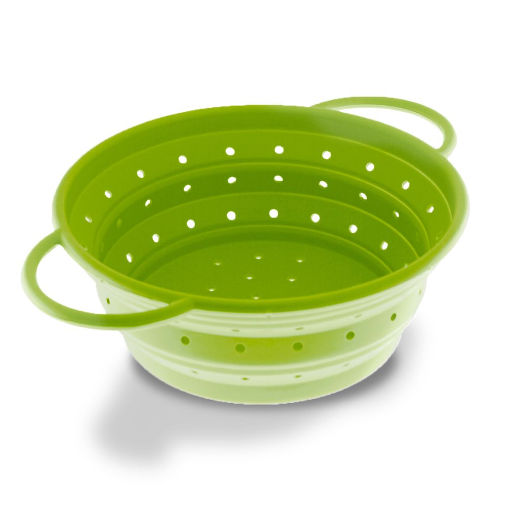Coolinato faltbares Silikon-Sieb 24 cm grün Produktbild 