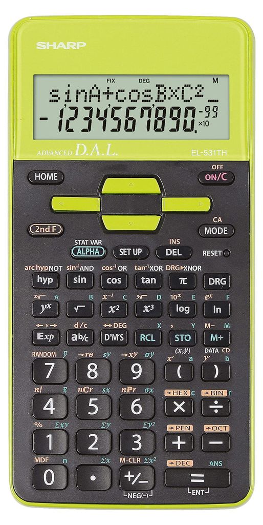 Vědecká kalkulačka SHARP EL-531TH černá/zelená Obrázek produktu 