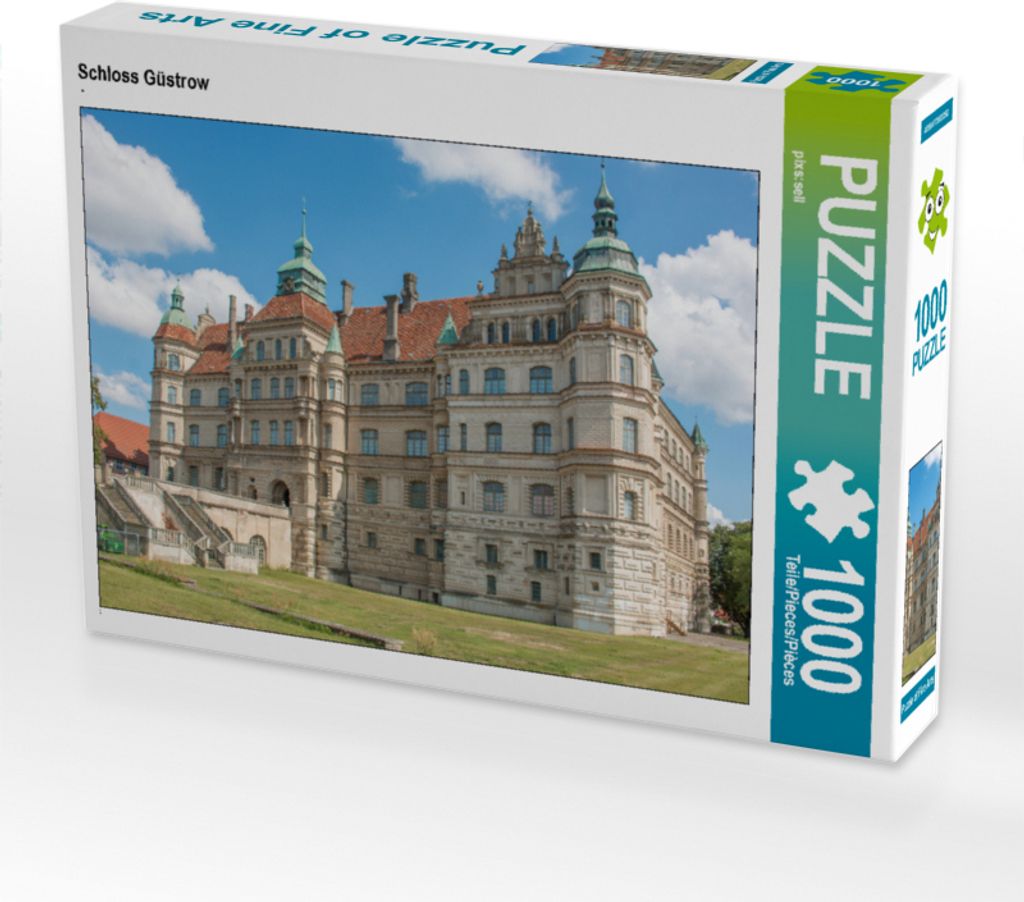 CALVENDO Puzzle Schloss Güstrow | 1000 Teile Lege-Größe 64x48cm Foto-Puzzle für glückliche Stunden