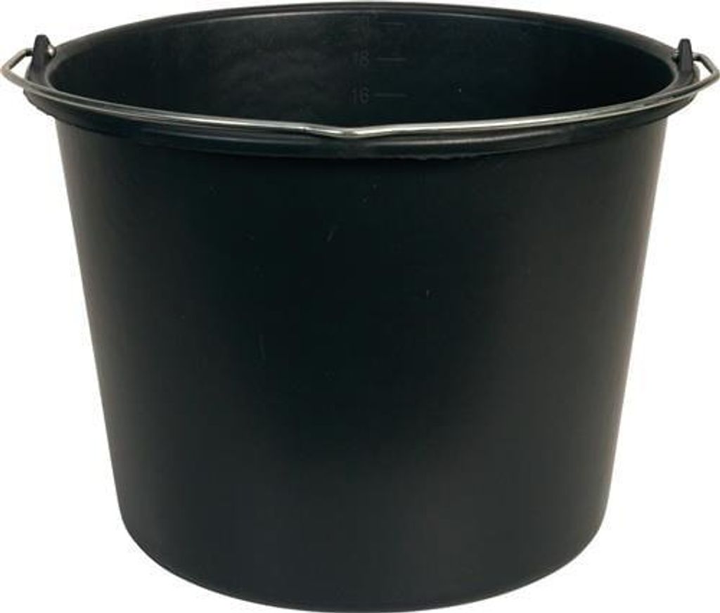 Seau de chantier GRIPLINE D 20 l noir plastique Image du produit 