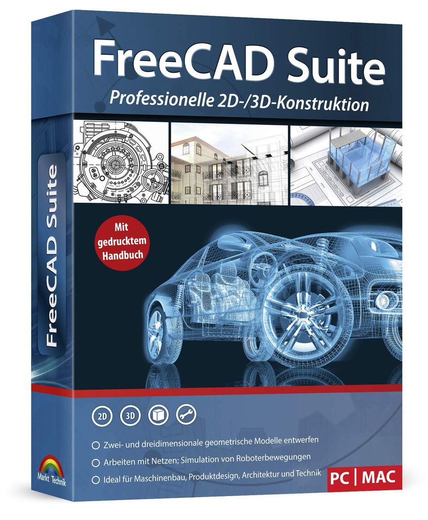 FreeCAD Suite - Professionelle 2D und 3D Konstruktion Produktbild 