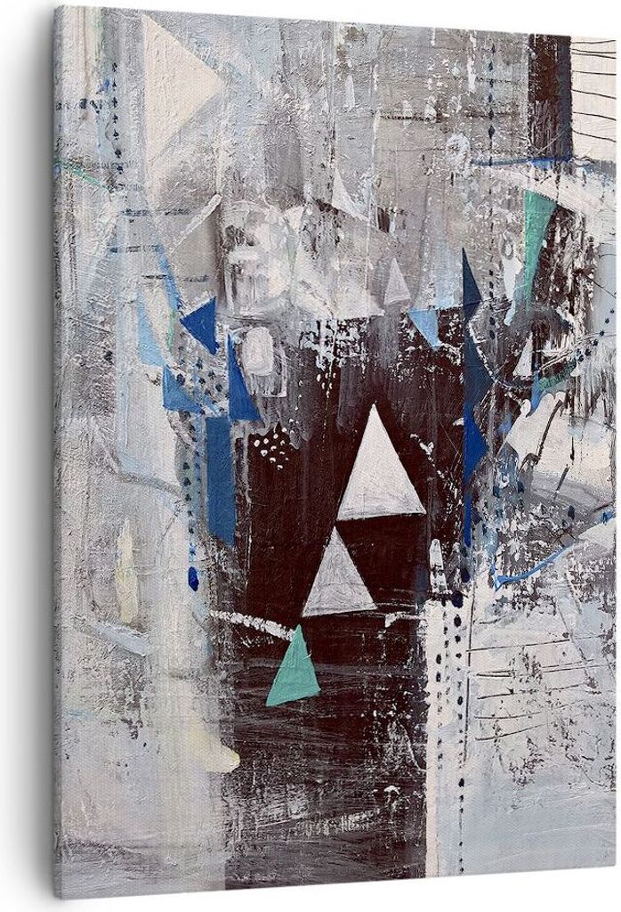 Bild auf Leinwand - Leinwandbild - Einteilig - Abstraktion modern - 50x70cm - Wand Bild - Wanddeko - Wandbilder - Leinwanddruck - Wanddekoration - ...