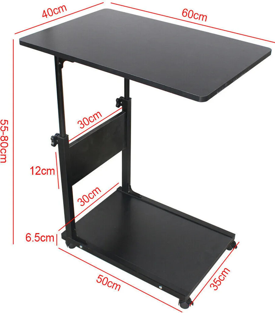 Table d'ordinateur mobile réglable 55-80cm pour lit et canapé en bois - 2